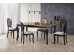 WINDSOR extension table, color: dark oak/black DIOMMI V-PL-WINDSOR-ST-C.DĄB/CZARNY