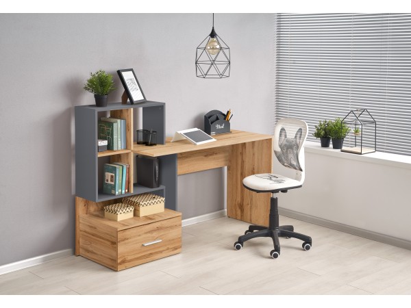 GROSSO desk votan oak / anthracite DIOMMI V-UA-GROSSO-D.WOTAN/ANTRACYT