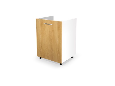 VENTO DK-60/82 sink cabinet, color: white / honey oak DIOMMI V-UA-VENTO-DK-60/82-D.MIODOWY
