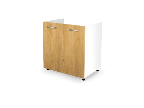VENTO DK-80/82 sink cabinet, color: white / honey oak DIOMMI V-UA-VENTO-DK-80/82-D.MIODOWY