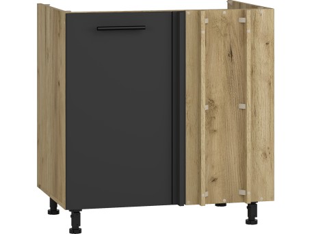VENTO DK-80/82 corner sink cabinet, color: craft oak/antracite DIOMMI V-UA-VENTO-DKN-100/82-ANTRACYT