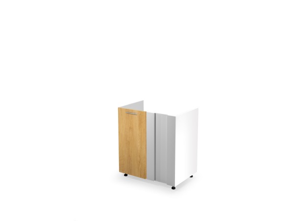 VENTO DK-80/82 corner sink cabinet, color: white / honey oak DIOMMI V-UA-VENTO-DKN-100/82-D.MIODOWY