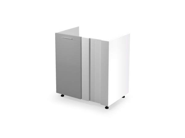 VENTO DK-80/82 corner sink cabinet, color: white / light grey DIOMMI V-UA-VENTO-DKN-100/82-J.POPIEL
