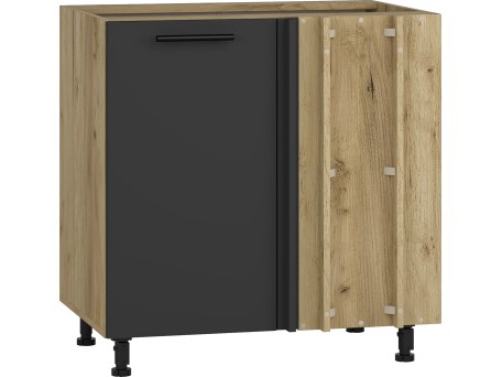 VENTO DN-100/82 corner lower cabinet, color: craft oak/antracite DIOMMI V-UA-VENTO-DN-100/82-ANTRACYT