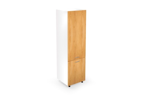 VENTO DP-60/214 high cargo cabinet, color: white/honey oak DIOMMI V-UA-VENTO-DU-60/214-D.MIODOWY