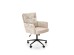 FLORES swivel armchair, light brown