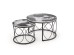 ALEXANDRA   set of two coffee tables, black marble / black