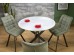 EDGAR 2 table, top - white marble, legs - black