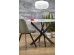 EDGAR 2 table, top - white marble, legs - black