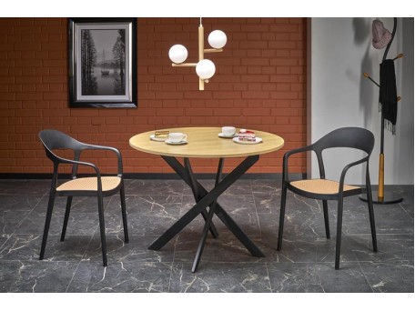 EDGAR table, top - golden oak, legs - black
