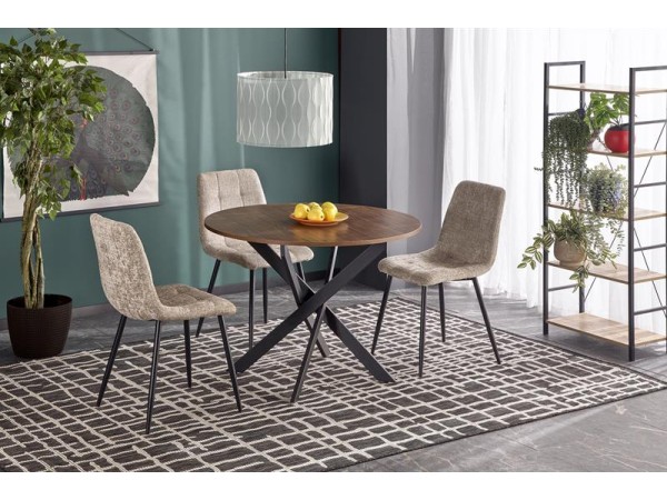 EDGAR table, top - walnut, legs - black