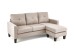 GERSON sofa with ottoman, color: beige