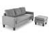 GERSON sofa with ottoman, color: grey