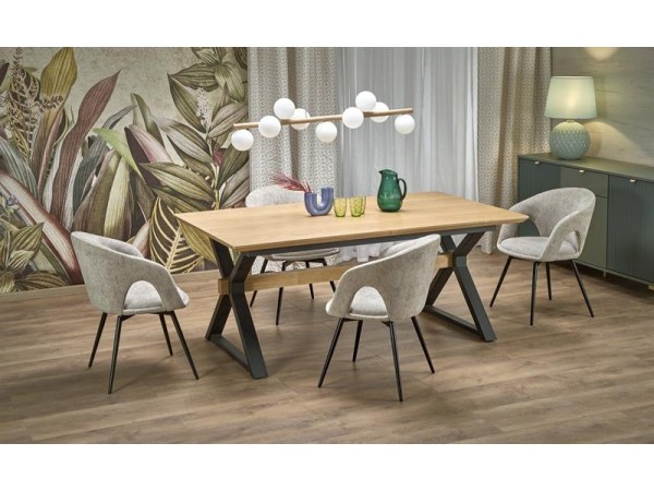 HENRY table, natural / black