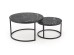 JAVA set of 2 c. tables, black marble / black