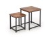ELZA set of 2 coffee tables, walnut/black