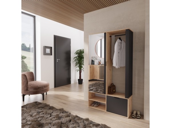 MILO hallway waredrobe artisan/black