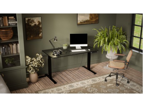 MOON LONG adjustable desk blak/san sebastian