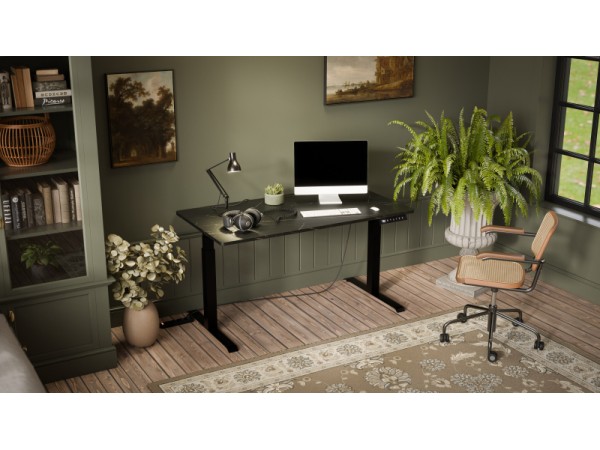 MOON LONG adjustable desk blak/san sebastian