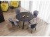 VERTIGO extension table, color: top - black marble, legs - black
