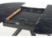 VERTIGO extension table, color: top - black marble, legs - black