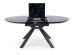 VERTIGO extension table, color: top - black marble, legs - black
