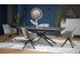 VITORINO extension table, color: top - black marble, legs - black