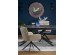 VITORINO extension table, color: top - black marble, legs - black