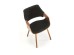 K396 chair, color: walnut / black