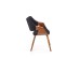 K396 chair, color: walnut / black