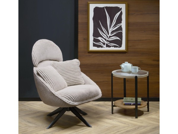 MERRY 2 leisure chair with swivel function, cappuccino
