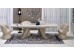 SALIX extension table,  travertine / cashmere