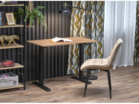 B53 desk with adjustable height, artisan oak / black