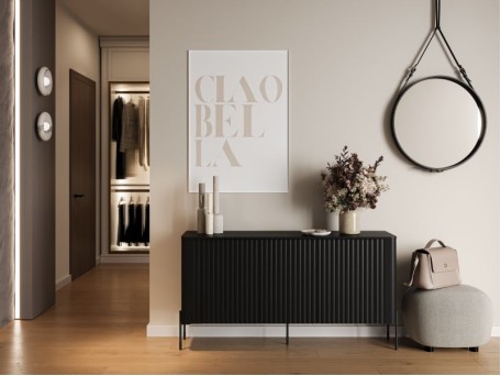 VERA chest of drawer 150 black ( 1 pcs. = 2 box )