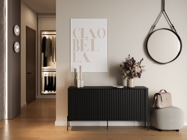 VERA chest of drawer 150 black ( 1 pcs. = 2 box )