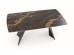 ARMANI extension table, black marble / black