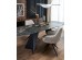 ARMANI extension table, black marble / black