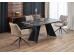 ARMANI extension table, black marble / black