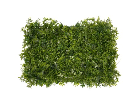 78401 Artificial - Συνθετικό Τεχνητό Διακοσμητικό Πάνελ Φυλλωσιάς - Κάθετος Κήπος Γάλιο - Φτέρη - Γκι - Γρασίδι Πράσινο Μ60 x Υ40 x Π10cm