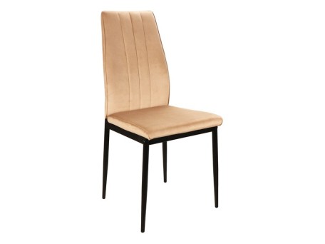CHAIR ATOM VELVET BLACK FRAME / BEIGE BLUVEL 28 DIOMMI ATOMVCBE