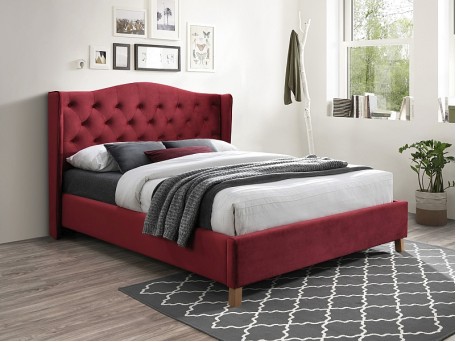 Επενδυμένο κρεβάτι Aspen 160x200 με Βελούδο σε χρώμα Μπορντό DIOMMI ASPENV160BOD