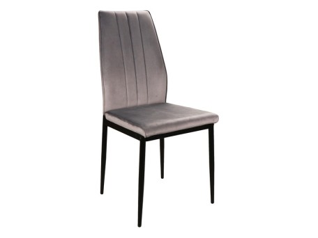 ATOM VELVET CHAIR BLACK FRAME / GRAY BLUVEL14 DIOMMI ATOMVCSZ
