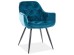 CHERRY VELVET CHAIR ΜΑΥΡΗ ΚΟΡΝΙΖΑ / TURQUOISE BLUVEL 85 DIOMMI CHERRYVCTU