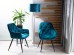 CHERRY VELVET CHAIR ΜΑΥΡΗ ΚΟΡΝΙΖΑ / TURQUOISE BLUVEL 85 DIOMMI CHERRYVCTU