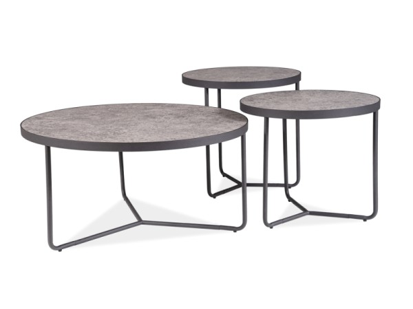 BENCH DEMETER GRAY (CONCRETE EFFECT) / BLACK (SET) DIOMMI DEMETERSZC