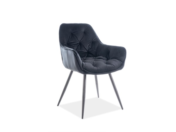 CHERRY VELVET CHAIR ΜΑΥΡΟ ΠΛΑΙΣΙΟ / BLUVEL BLACK 19 DIOMMI CHERRYVCC