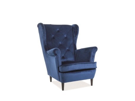 Πολυθρόνα Lady Βελούδινη σε Μπλε Χρώμα 56х75х101 DIOMMI LADYV86