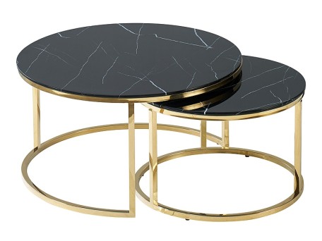 MUSE BENCH BLACK MARBLE/GOLD EFFECT (SET) DIOMMI MUSECZMAZL