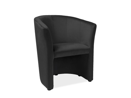 Πολυθρόνα βελούδινη μαύρη TM1V19 60x67x76 DIOMMI 80-179