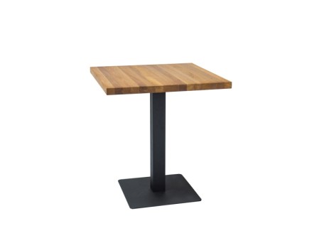 Τραπέζι μπαρ ξύλινο Puro 70x70x76 μαύρος/φυσική δρυς DIOMMI PUROLAMD70